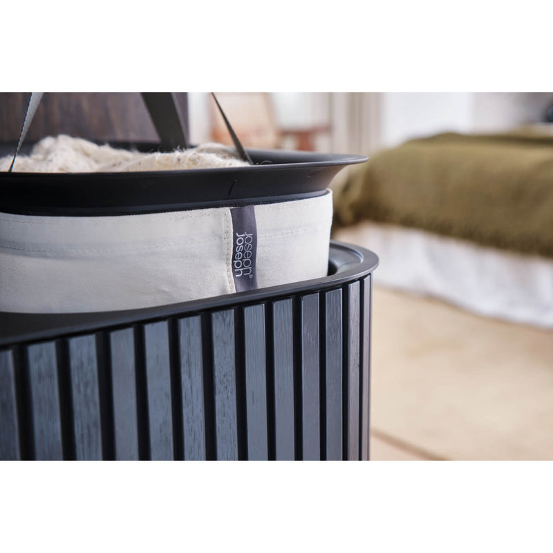 Joseph Joseph Tota Trio Luxe 90 Litre Laundry Separation Bamboo Basket - Black