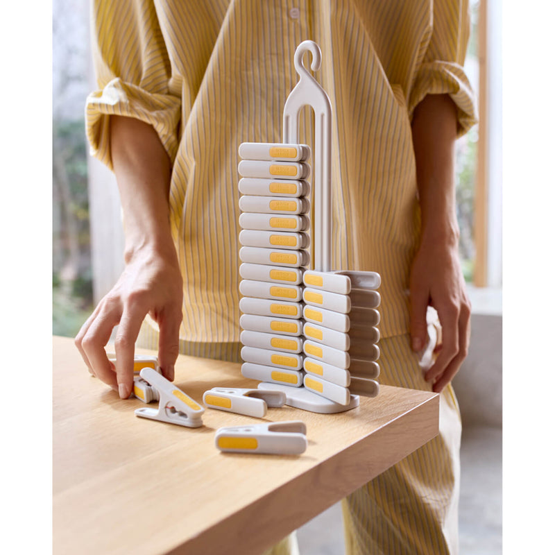 Joseph Joseph PegStore™ 30-Piece Clothes Peg Set & Storage Stand - Stone