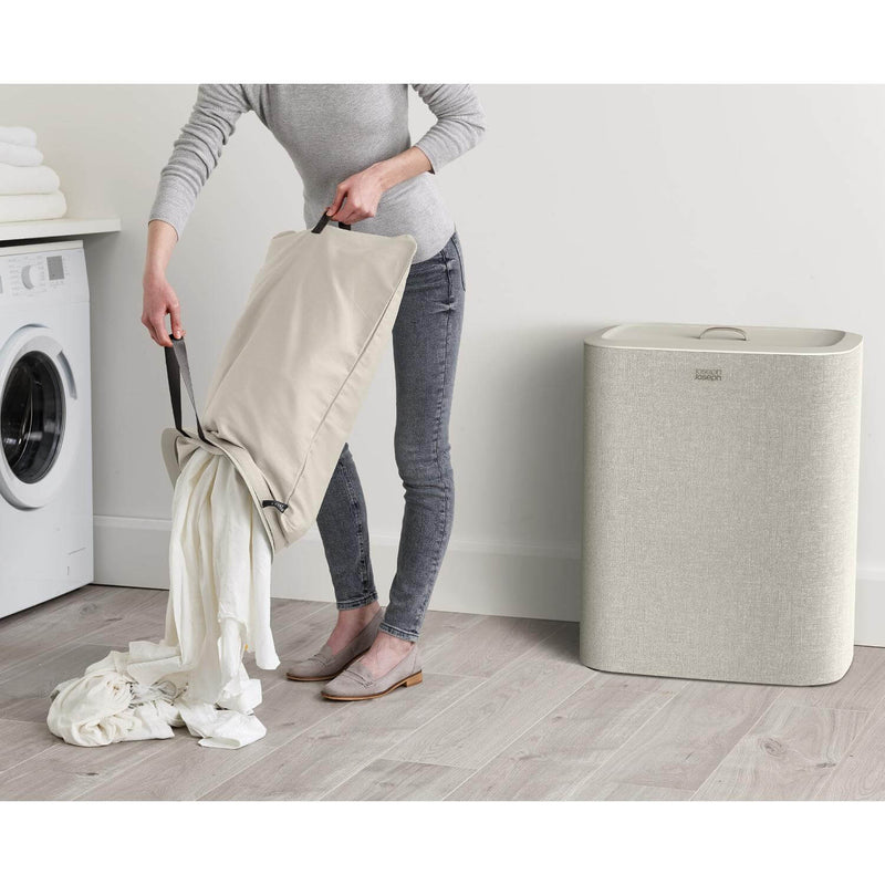 Joseph Joseph Tota 90 Litre Separation Laundry Basket - Ecru