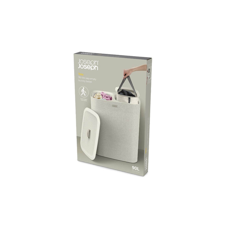 Joseph Joseph Tota 90 Litre Separation Laundry Basket - Ecru