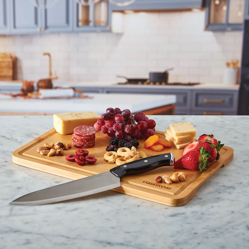 Farberware Build-a-Board 30cm x 40.5cm Snacklebox Bamboo Board with Lid - Large