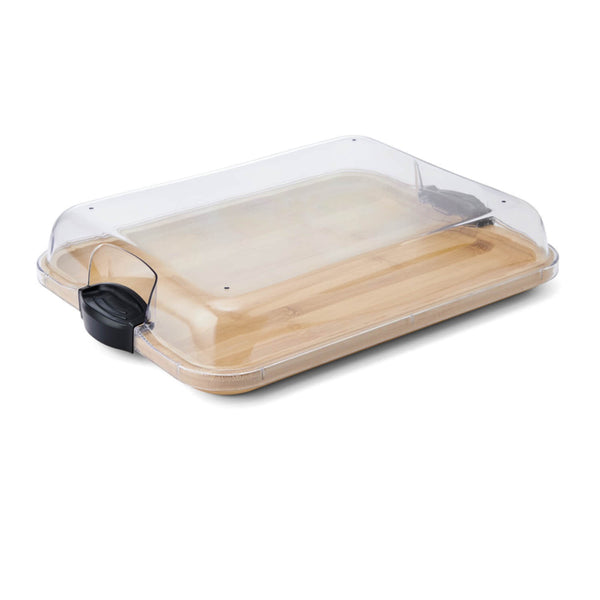Farberware Build-a-Board 38cm x 28cm Rectangular Bamboo Board with Lid