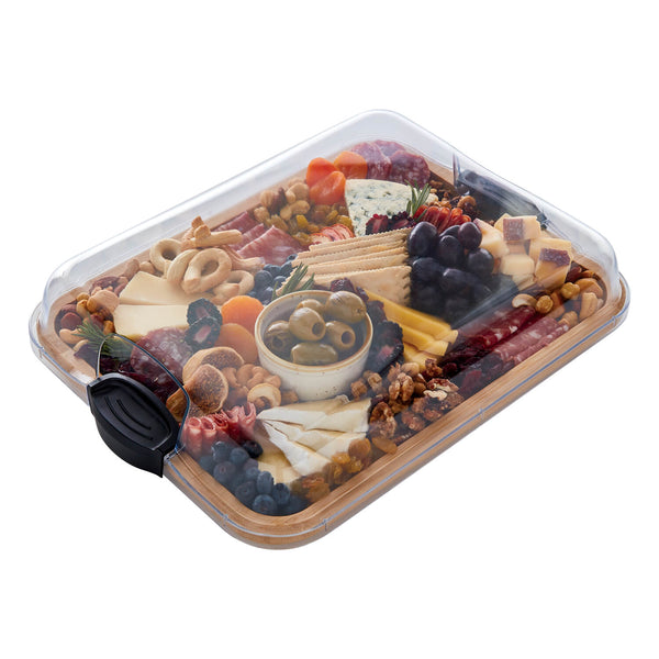 Farberware Build-a-Board 38cm x 28cm Rectangular Bamboo Board with Lid