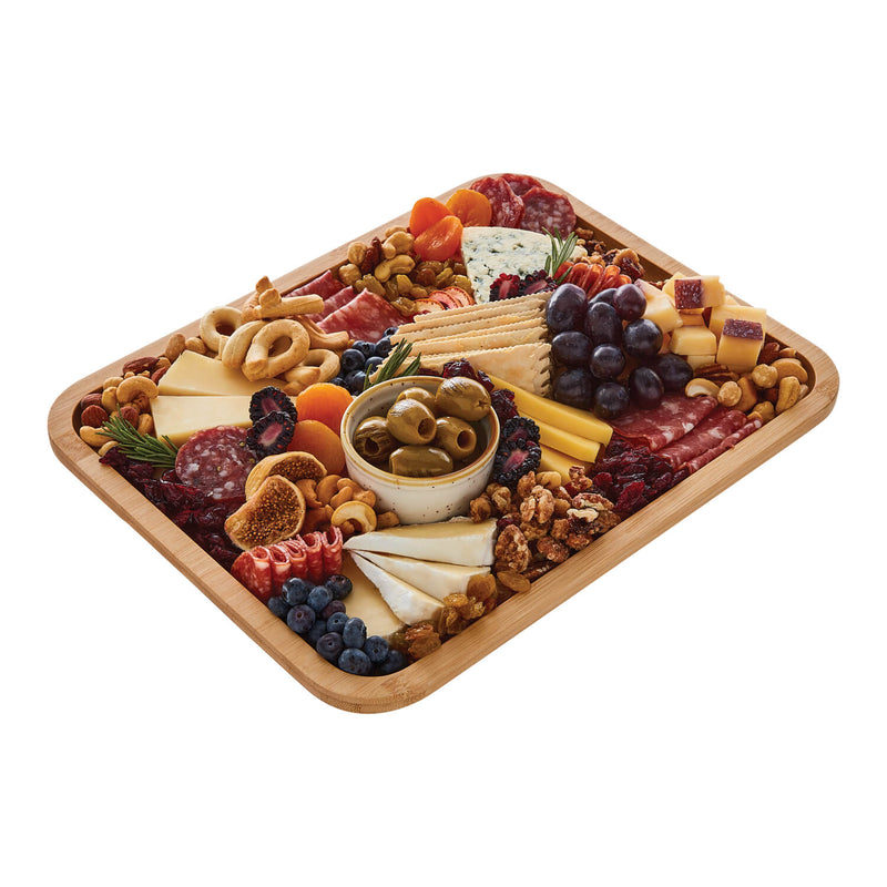 Farberware Build-a-Board 38cm x 28cm Rectangular Bamboo Board with Lid