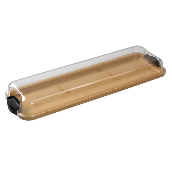 Farberware Build-a-Board 17.5cm x 56cm Rectangular Bamboo Platter with Lid
