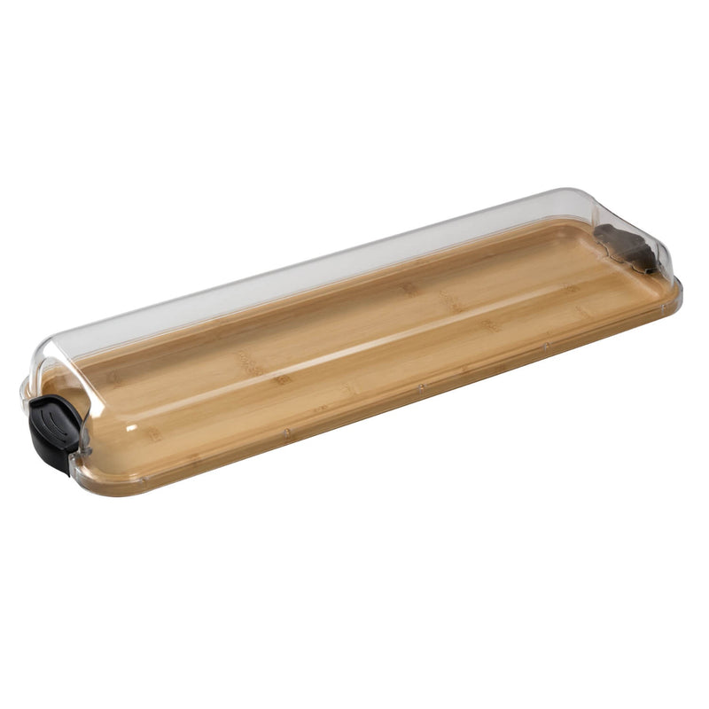 Farberware Build-a-Board 17.5cm x 56cm Rectangular Bamboo Platter with Lid