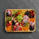 Farberware Build-a-Board 40.5cm x 30.5cm Rectangular Divided Bamboo Board with Lid