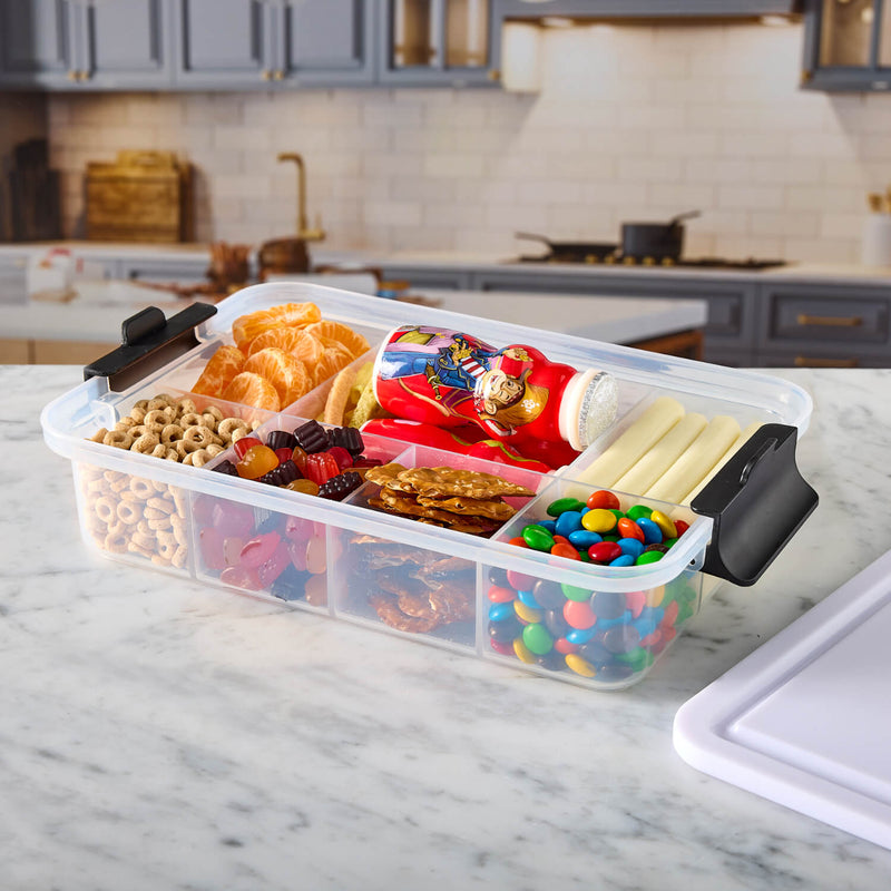 Farberware Build-a-Board 20cm x 32cm Snacklebox Polypropylene Board with Lid - Small