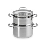Le Creuset 3-Ply Stainless Steel Casserole with Steamer - 20cm