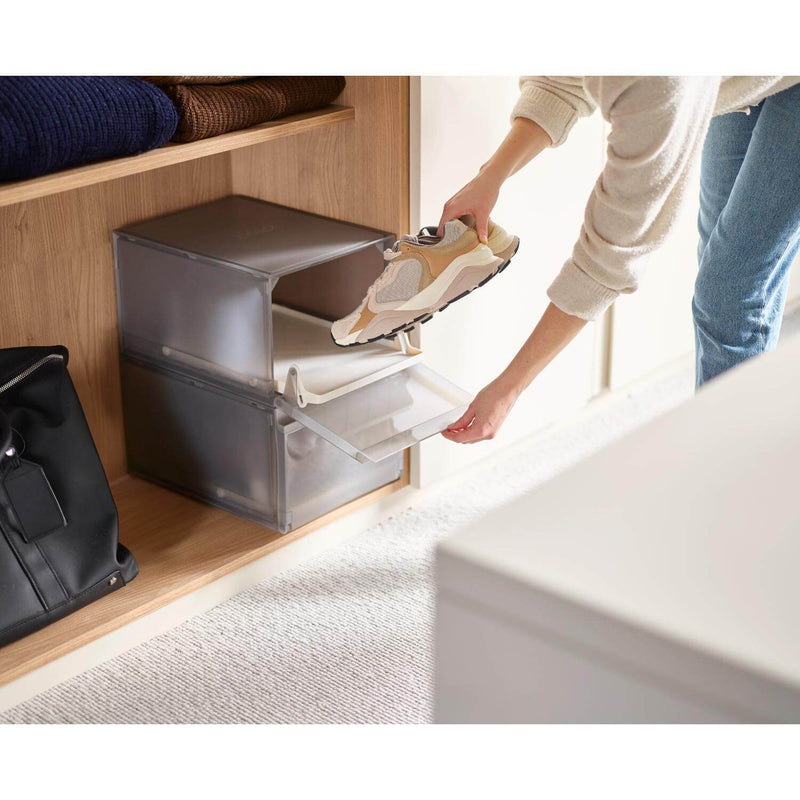 Joseph Joseph 2-Piece Premium ShoeCase Stackable Shoe Storage Box - Grey