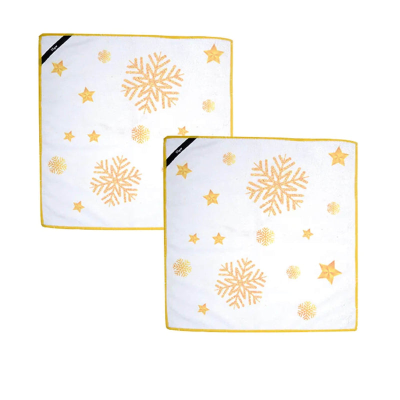 Snowflake Microfibre Cloths - Set Of 2