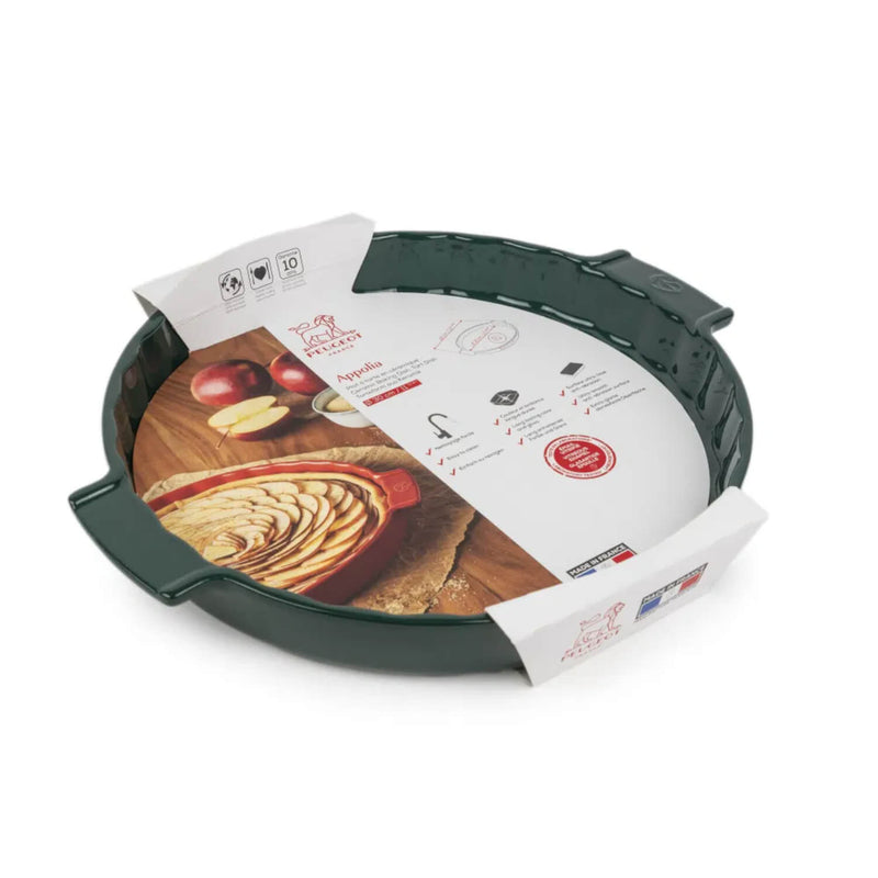 Peugeot Appolia 30cm Ceramic Tart Dish - Forest Green