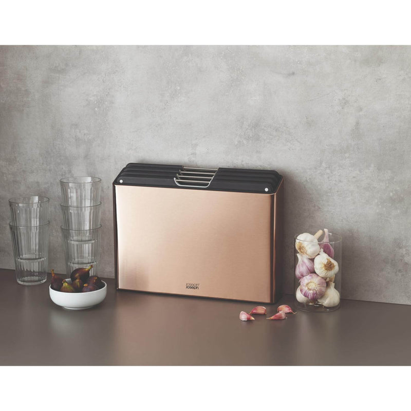 Joseph Joseph Folio Steel 4-Piece Chopping Board Set - Rose Gold