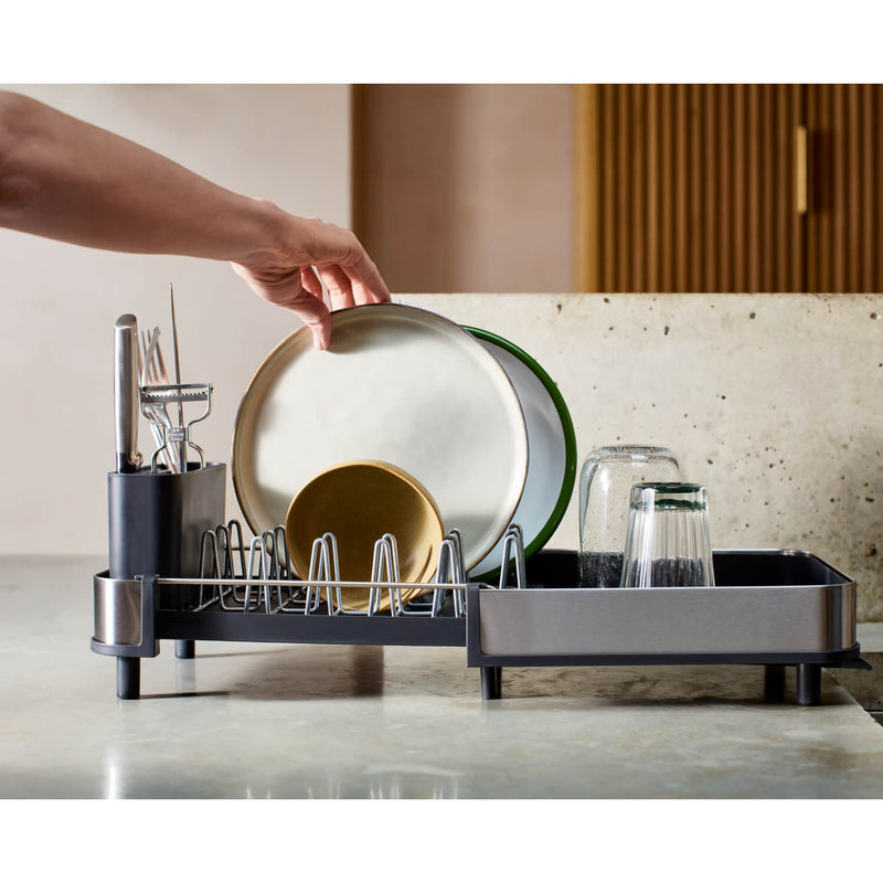 Joseph Joseph Extend™ Slim Expandable Stainless Steel Dish Rack - Grey