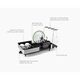 Joseph Joseph Extend™ Steel Plus Expandable Dish Drainer with Wine Rack - Black
