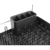 Joseph Joseph Extend™ Steel Plus Expandable Dish Drainer with Wine Rack - Black