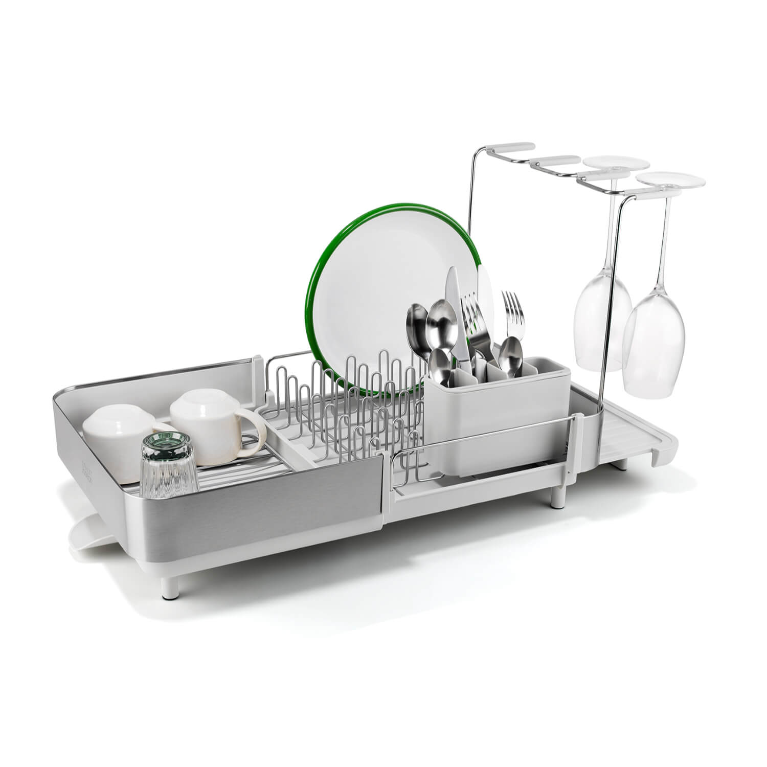 Buy Joseph Joseph | Extend Steel Plus Dish Drainer & Wine Rack - Stone ...
