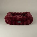 Scruffs Festive Fur 60cm x 50cm Box Bed - Burgundy