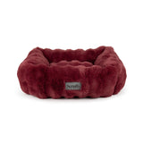 Scruffs Festive Fur 60cm x 50cm Box Bed - Burgundy