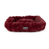 Scruffs Festive Fur 75cm x 60cm Box Bed - Burgundy