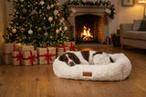 Scruffs Festive Fur 75cm x 60cm Box Bed - Cream