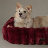 Scruffs Festive Fur 90cm x 70cm Box Bed - Burgundy