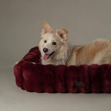 Scruffs Festive Fur 90cm x 70cm Box Bed - Burgundy