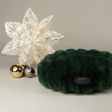 Scruffs Festive Fur 50cm Round Cat Bed - Green