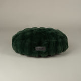 Scruffs Festive Fur 50cm Round Cat Bed - Green
