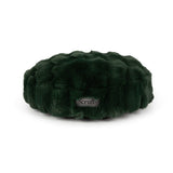 Scruffs Festive Fur 50cm Round Cat Bed - Green