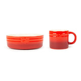 Scruffs Winters Tail 15cm Stoneware Food Bowl & Mug Gift Set - Red