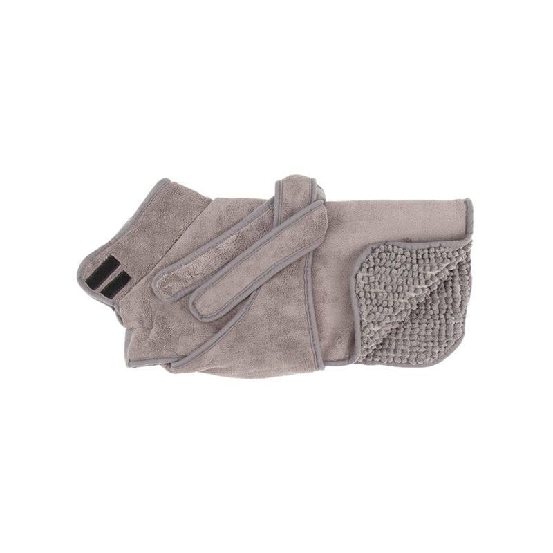 Scruffs Expedition Deluxe Noodle & Microfibre Dog Drying Coat - Small - Storm Grey