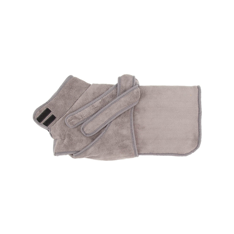 Scruffs Expedition Deluxe Noodle & Microfibre Dog Drying Coat - Small - Storm Grey
