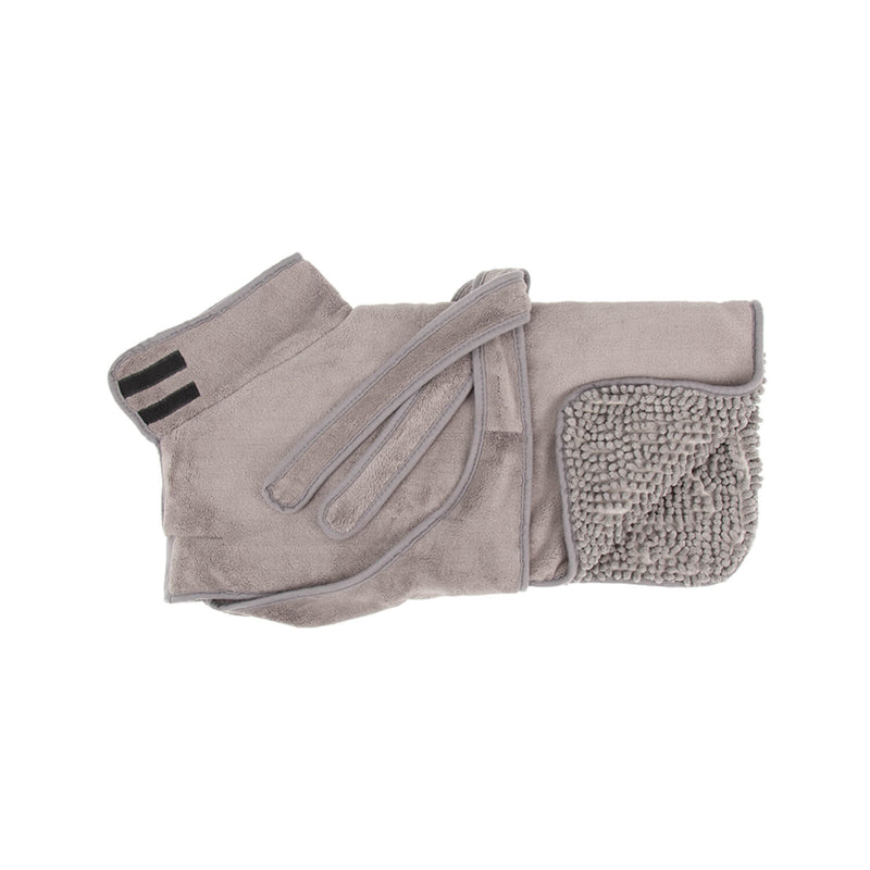 Scruffs Expedition Deluxe Noodle & Microfibre Dog Drying Coat - Medium - Storm Grey