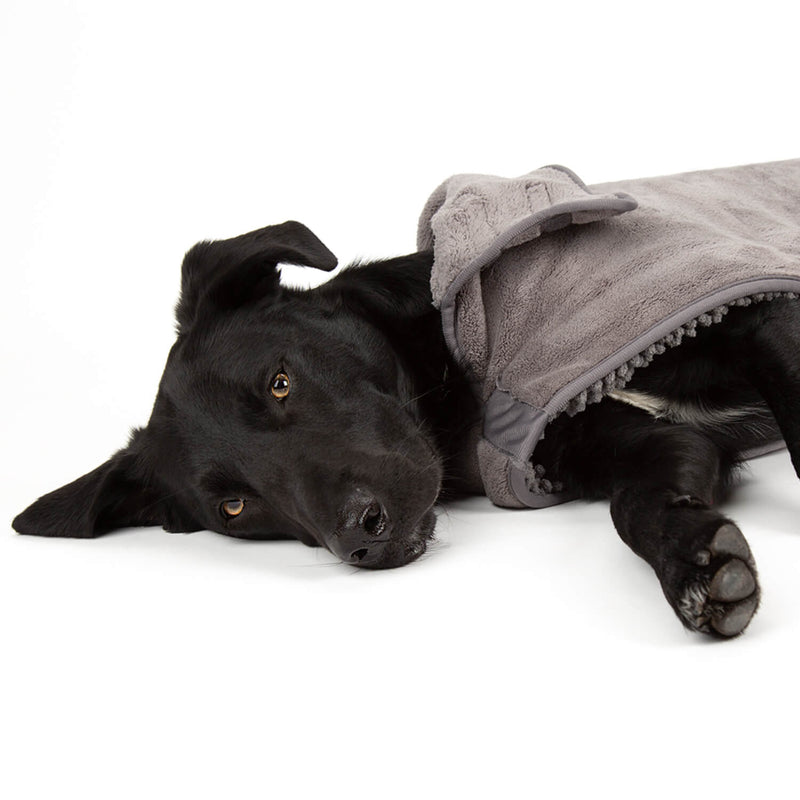 Scruffs Expedition Deluxe Noodle & Microfibre Dog Drying Coat - Large - Storm Grey