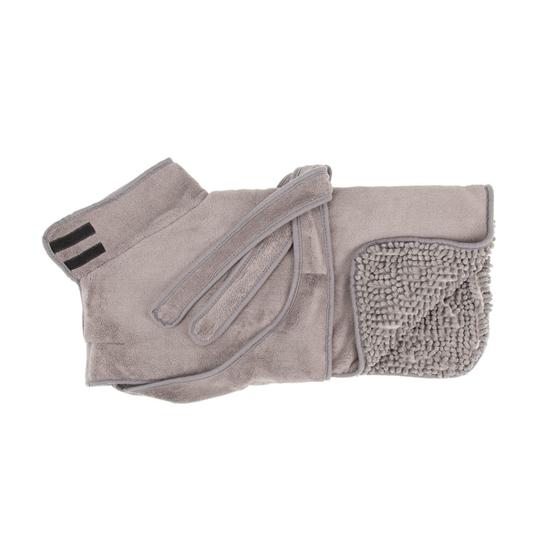 Scruffs Expedition Deluxe Noodle & Microfibre Dog Drying Coat - Large - Storm Grey