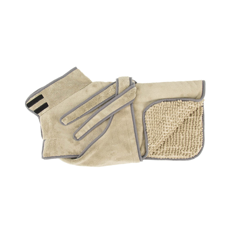 Scruffs Expedition Deluxe Noodle & Microfibre Dog Drying Coat - Medium - Khaki Green