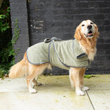 Scruffs Expedition Deluxe Noodle & Microfibre Dog Drying Coat - Large - Khaki Green