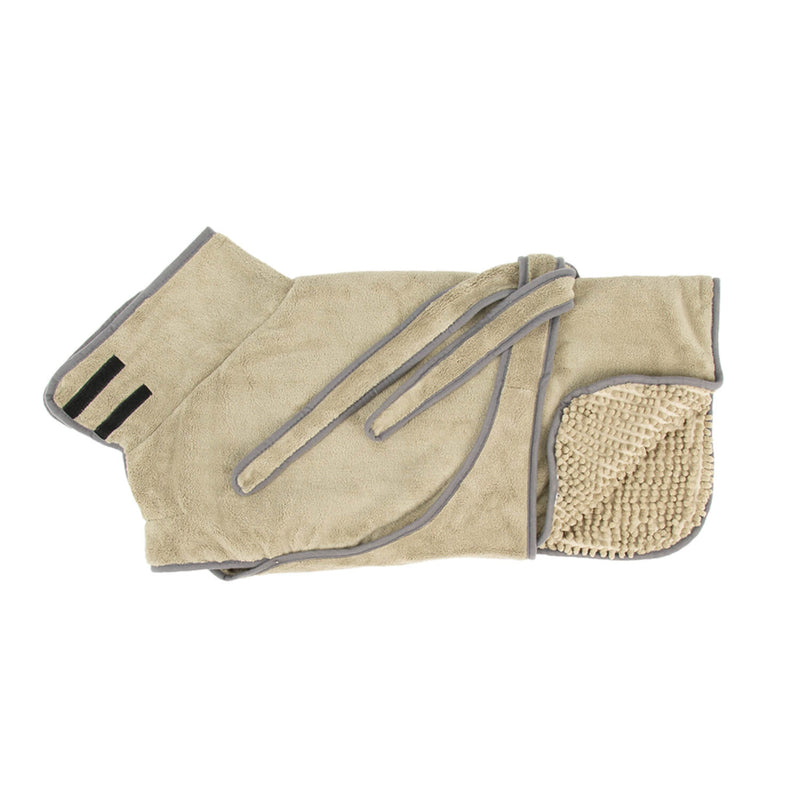 Scruffs Expedition Deluxe Noodle & Microfibre Dog Drying Coat - Large - Khaki Green