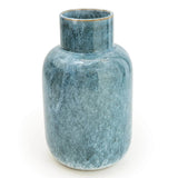 Candlelight Short Neck Bottle Vase - Reactive Blue Glaze
