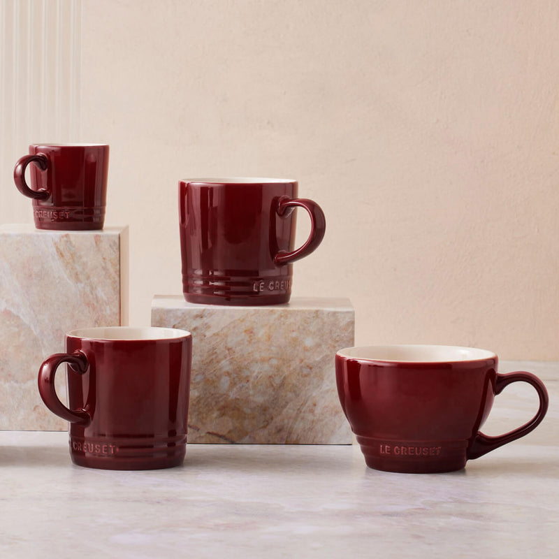 Le Creuset Stoneware Cappuccino Mug - Garnet
