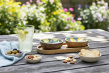 Candlelight Sicilian Orchard 3-Piece Mango Wood Dipping Bowl Set - Lemons