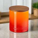 Le Creuset Stoneware Signature 1.1 Litre Storage Jar with Wooden Lid - Volcanic