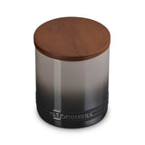 Le Creuset Stoneware Signature 1.1 Litre Storage Jar with Wooden Lid - Flint