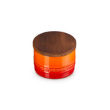 Le Creuset Stoneware Signature 200ml Storage Jar with Wooden Lid - Volcanic