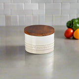 Le Creuset Stoneware Signature 200ml Storage Jar with Wooden Lid - Meringue