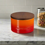 Le Creuset Stoneware Signature 470ml Storage Jar with Wooden Lid - Volcanic