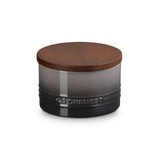 Le Creuset Stoneware Signature 470ml Storage Jar with Wooden Lid - Flint