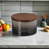 Le Creuset Stoneware Signature 470ml Storage Jar with Wooden Lid - Flint