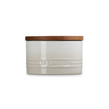 Le Creuset Stoneware Signature 470ml Storage Jar with Wooden Lid - Meringue